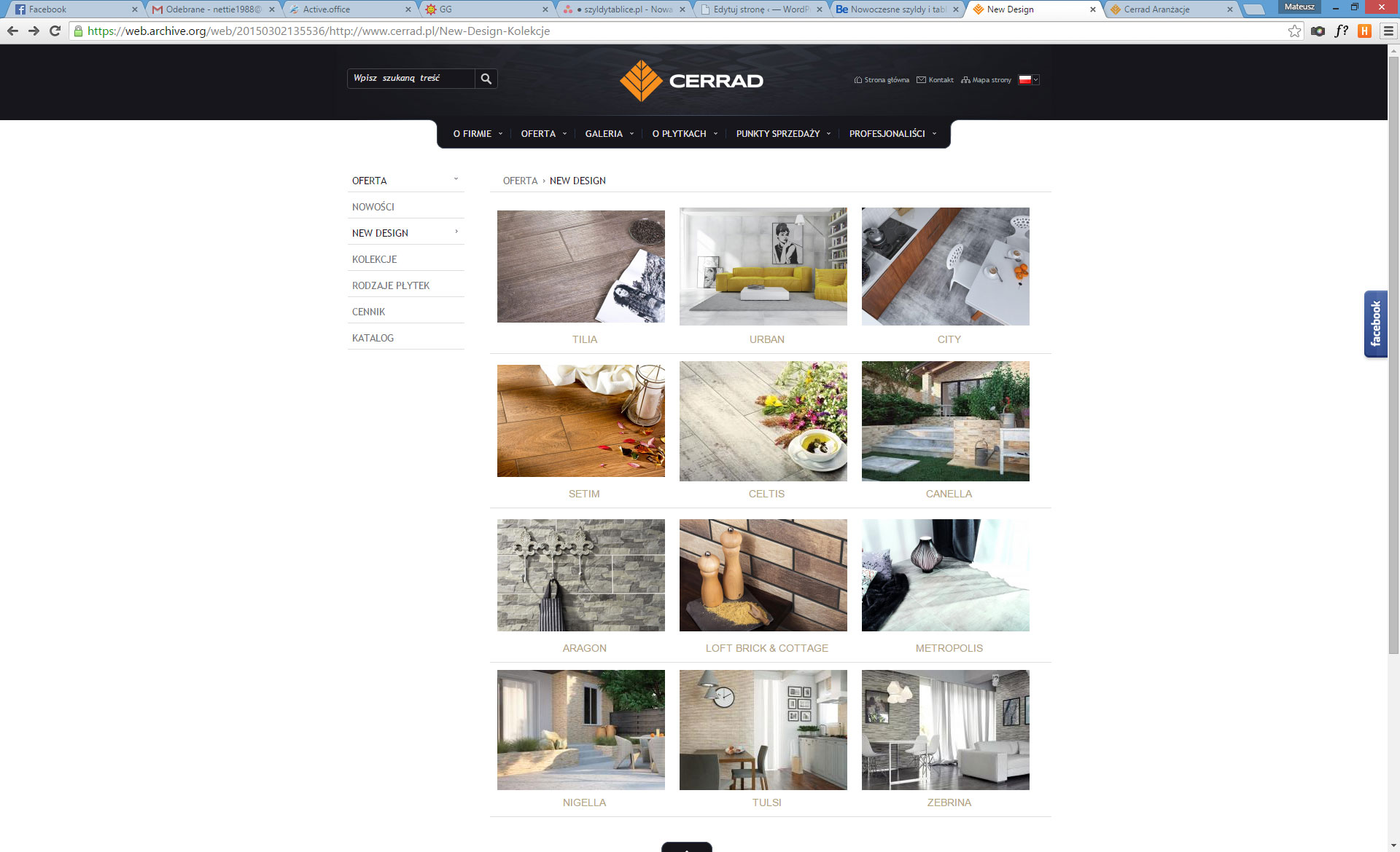 Strona firmowa Cerrad kolekcja New Design